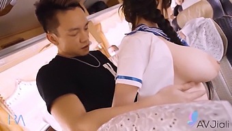 A Taiwanese Woman With Large Natural Breasts Has Sex With A Stranger On A Bus