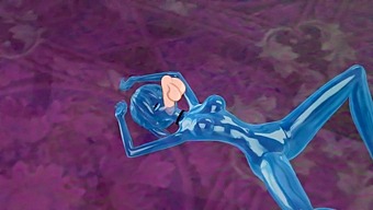 Attractive 3d Animated Game Featuring A Woman With Slime