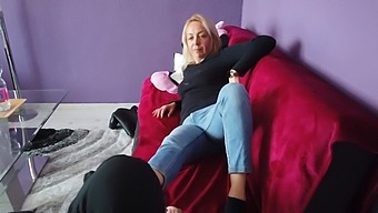 A Blonde Babe Explores Her First Foot Fetish Experience