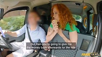 Fake Taxi Driver'S Redhead Passenger Enjoys Intense Sex In A Cab