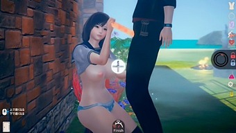 Japanese Cutie With Short Black Hair And Big Boobs In A Naughty 3d Hentai Game