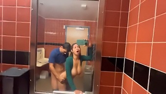 Latina Beauty Hailey Rose Enjoys Rough Sex In Public Restroom