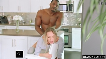 Blonde Bombshell Gets Spanked And Fucked By Her Boyfriend'S Muscular Black Friend